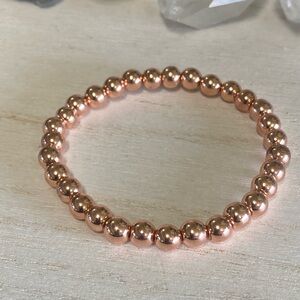 2/$35 6mm Rose Gold Hematite Stretch bracelet